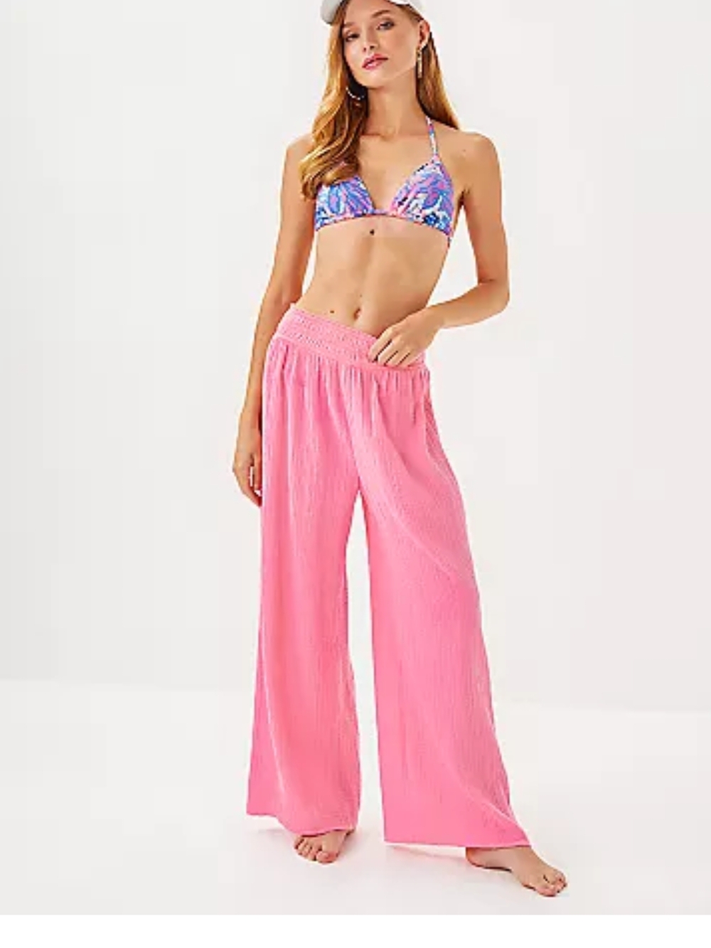 Lilly Pulitzer Wide-Leg Pants in Coral Pink